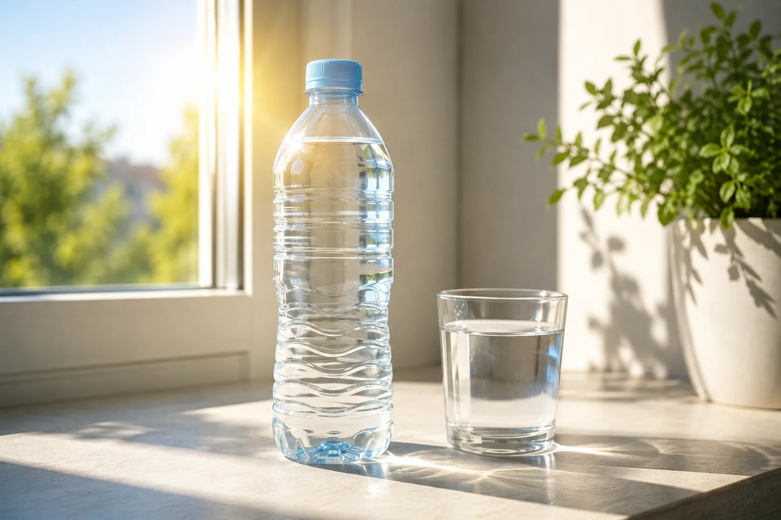 Butelka wody na słońcu: co dzieje się z plastikiem i wodą w środku?