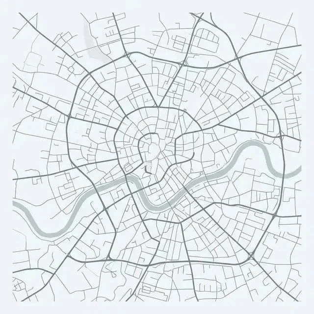 Map of Kraków