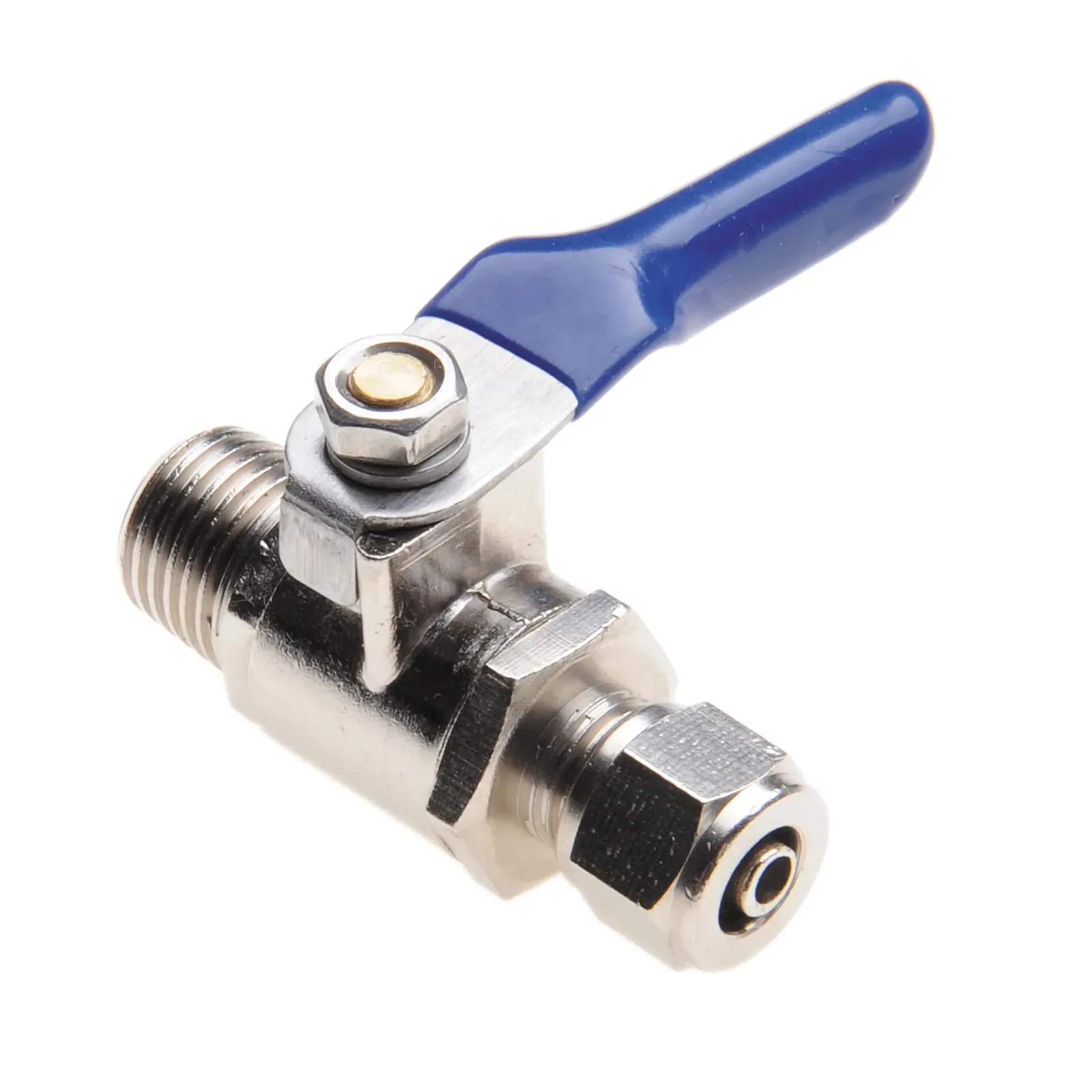 Metalowy zawór kulowy do filtra wody 1/4" GZ x 1/4" wężyk